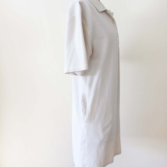 Helmut Lang Waffle Knit Polo Dress S Minimalist Off White - Picture 5 of 7